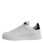 Dolce & Gabbana White Leather Classic Low Top Sneakers Shoes