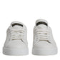 Dolce & Gabbana White Leather Classic Low Top Sneakers Shoes