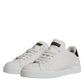 Dolce & Gabbana White Leather Classic Low Top Sneakers Shoes