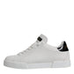 Dolce & Gabbana White Leather Classic Low Top Sneakers Shoes