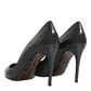 Dolce & Gabbana Black Patent Leather Heels Pumps Shoes