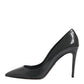 Dolce & Gabbana Black Patent Leather Heels Pumps Shoes