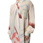 Etro Beige Printed Collared Buttoned Long Sleeves Blouse Top