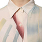 Etro Beige Printed Collared Buttoned Long Sleeves Blouse Top