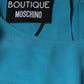 Boutique Moschino Blue Round Neckline Long Sleeves Blouse Top