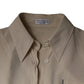 Brunello Cucinelli Beige Silk Blend Collared Button Down Top