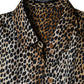 Dolce & Gabbana Brown Leopard Print Short Sleeves Blouse Top