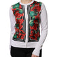 Dolce & Gabbana White Geranium Long Sleeves Cardigan Sweater