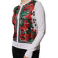 Dolce & Gabbana White Geranium Long Sleeves Cardigan Sweater