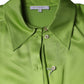 Patrizia Pepe Green Viscose Long Sleeves Collared Blouse Top