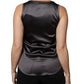 Brunello Cucinelli Black Silk Blend Sleeveless Tank Top