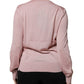 Dolce & Gabbana Pink Wool Knit Button Down Cardigan Sweater