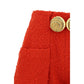 Balmain 2 Pkts Btn Escargot Belted Tweed Shorts