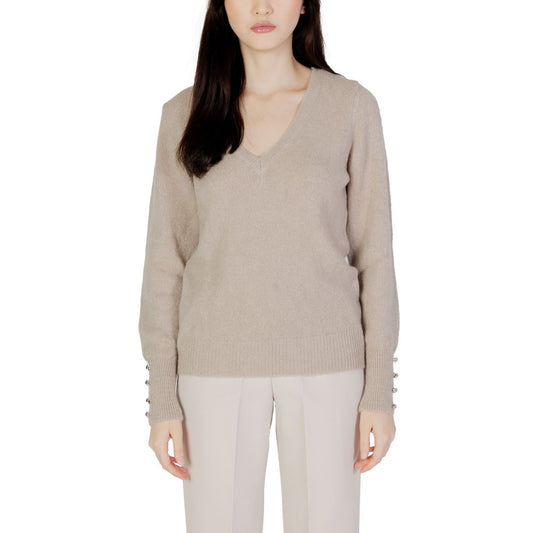 Morgan De Toi Beige Acrylic Sweater