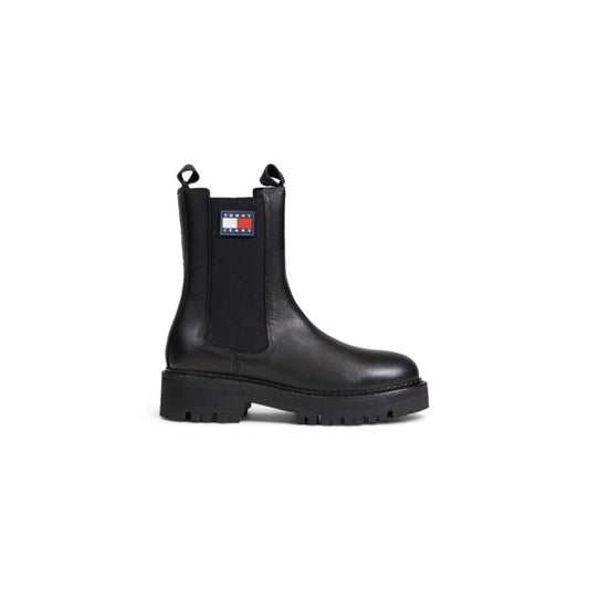 Tommy Hilfiger Black Leather Boot