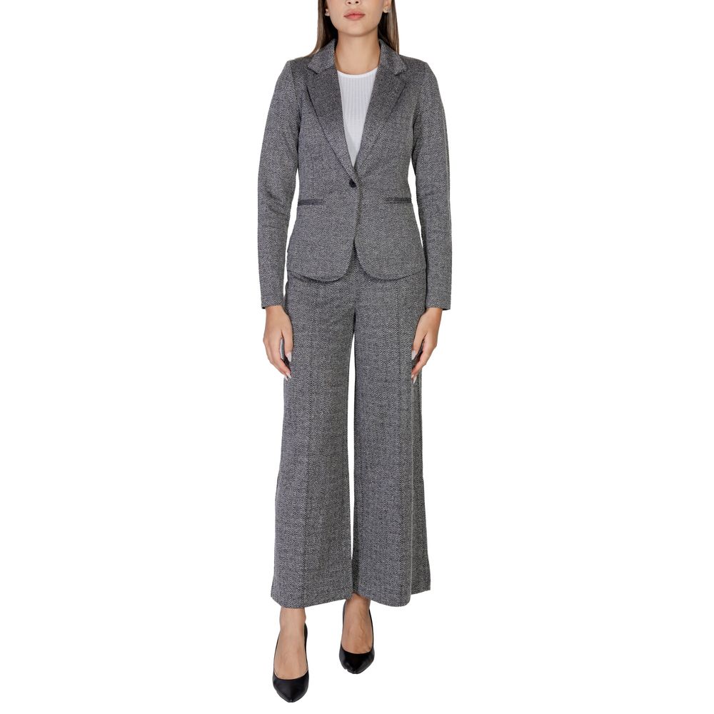 ICHI Black Polyester Suits & Blazer