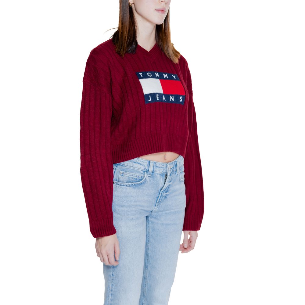 Tommy Hilfiger Jeans Bordeaux Recycled Polyester Sweater