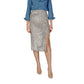 Morgan De Toi Silver Polyester Skirt