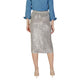 Morgan De Toi Silver Polyester Skirt