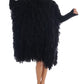 Dolce & Gabbana Elegant Black Fringed Wool-Cashmere Sweater