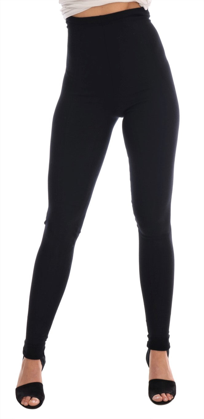 Dolce & Gabbana Elegant Black Cashmere Stretch Tights