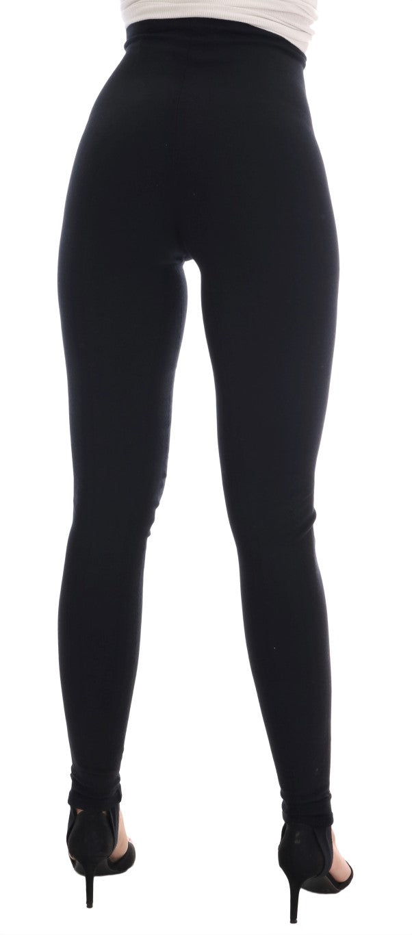 Dolce & Gabbana Elegant Black Cashmere Stretch Tights