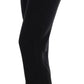 Ermanno Scervino Chic Black Velvet Straight Formal Pants