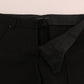 Ermanno Scervino Chic Black Velvet Straight Formal Pants