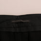 Ermanno Scervino Chic Black Velvet Straight Formal Pants