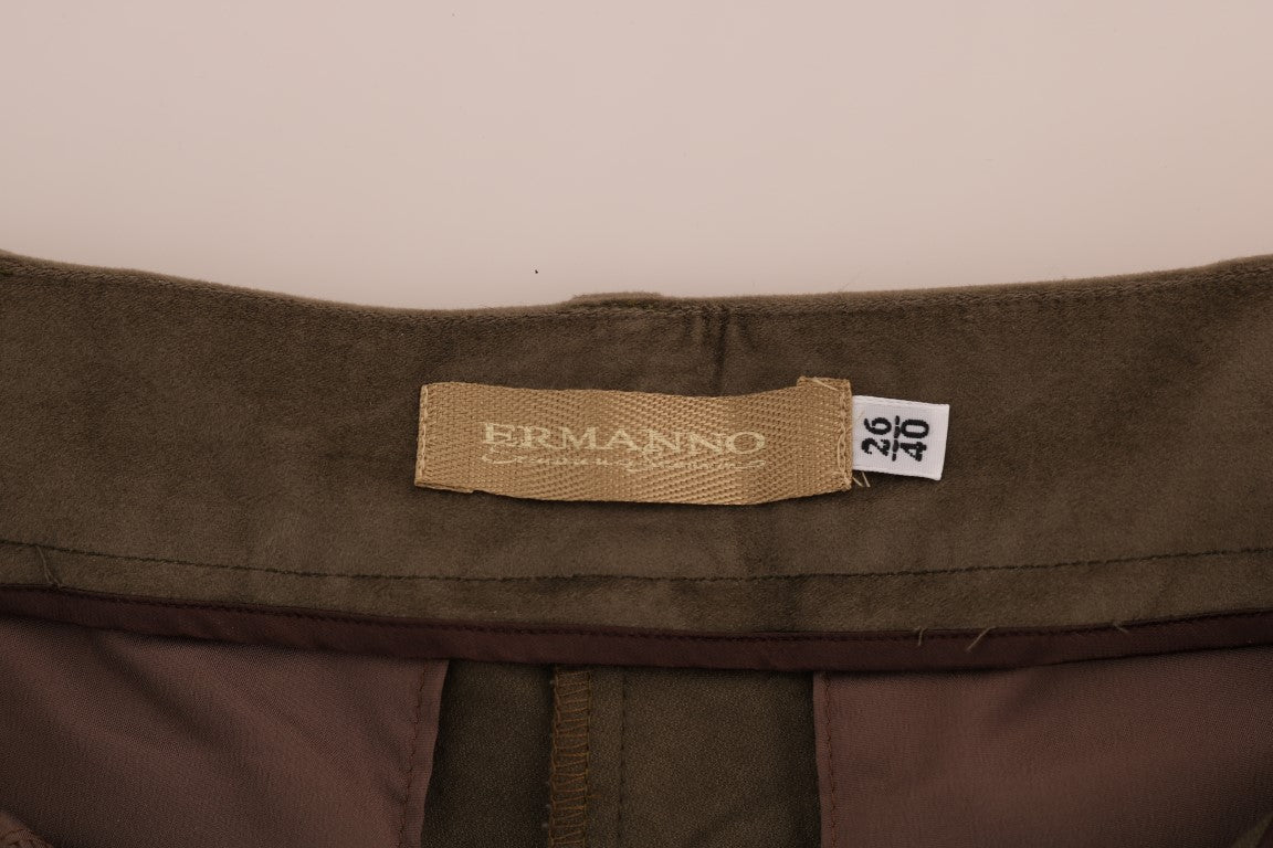 Ermanno Scervino Chic Brown Bermuda Elegance