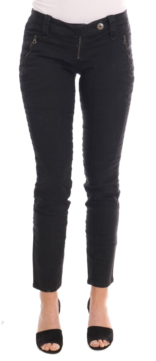 Ermanno Scervino Chic Black Skinny Jeans Elegant Design