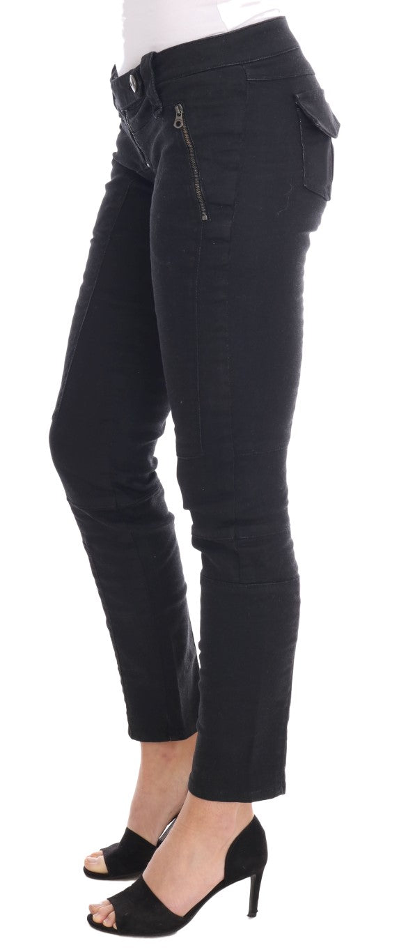 Ermanno Scervino Chic Black Skinny Jeans Elegant Design