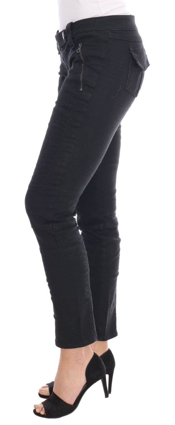 Ermanno Scervino Chic Black Skinny Jeans Elegant Design