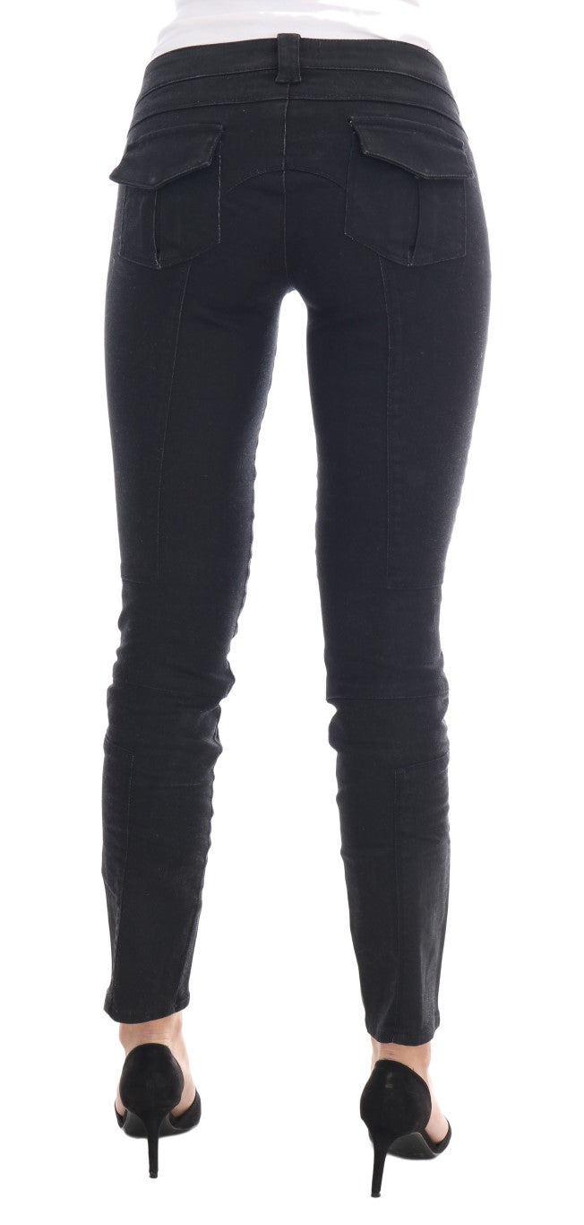 Ermanno Scervino Chic Black Skinny Jeans Elegant Design