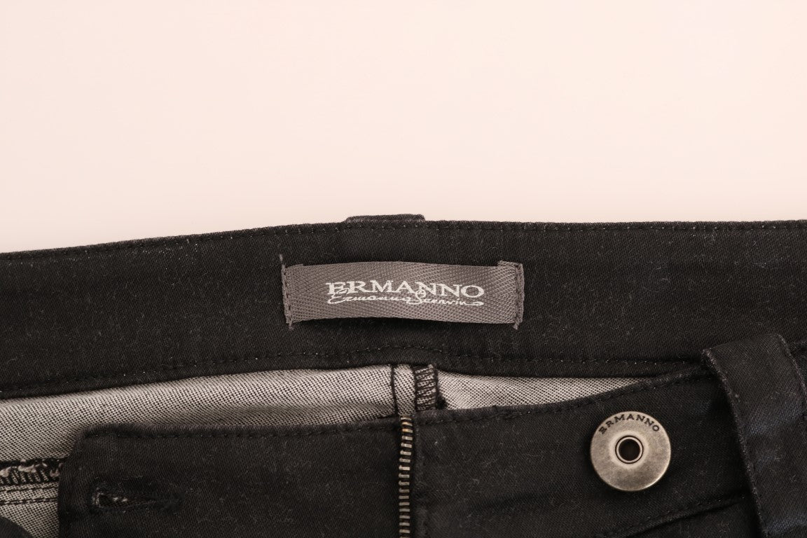 Ermanno Scervino Chic Black Skinny Jeans Elegant Design