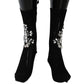 Dolce & Gabbana Crystal Embellished Black Knit Stockings