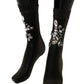 Dolce & Gabbana Crystal-Embellished Black Mid-Calf Stockings