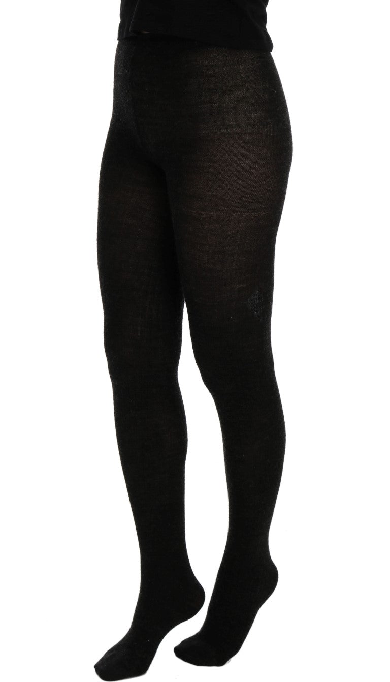 Dolce & Gabbana Elegant Gray High-Waist Stretch Tights Pants