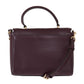 Michael Kors Elegant Purple Leather Mindy Shoulder Bag