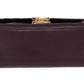 Michael Kors Elegant Purple Leather Mindy Shoulder Bag