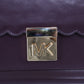 Michael Kors Elegant Purple Leather Mindy Shoulder Bag