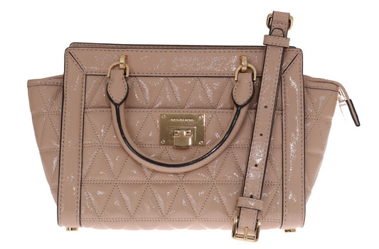 Michael Kors Chic Beige Leather Shoulder Bag - VIVIANNE