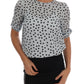 Dolce & Gabbana Polka Dotted Silk Blouse Top