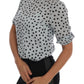 Dolce & Gabbana Polka Dotted Silk Blouse Top