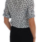 Dolce & Gabbana Polka Dotted Silk Blouse Top