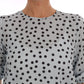 Dolce & Gabbana Polka Dotted Silk Blouse Top