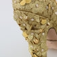 Dolce & Gabbana Gold Floral Crystal Embellished Pumps