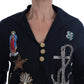 Dolce & Gabbana Enchanted Blue Crystal Embroidered Coat