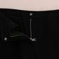 Dolce & Gabbana Chic Black Capri Pants with Pink Side Stripes