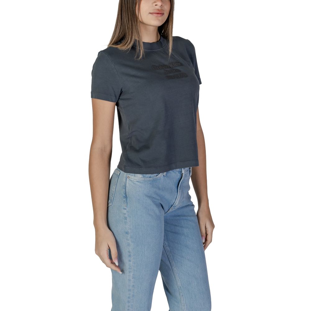 Calvin Klein Jeans Black Cotton Tops & T-Shirt